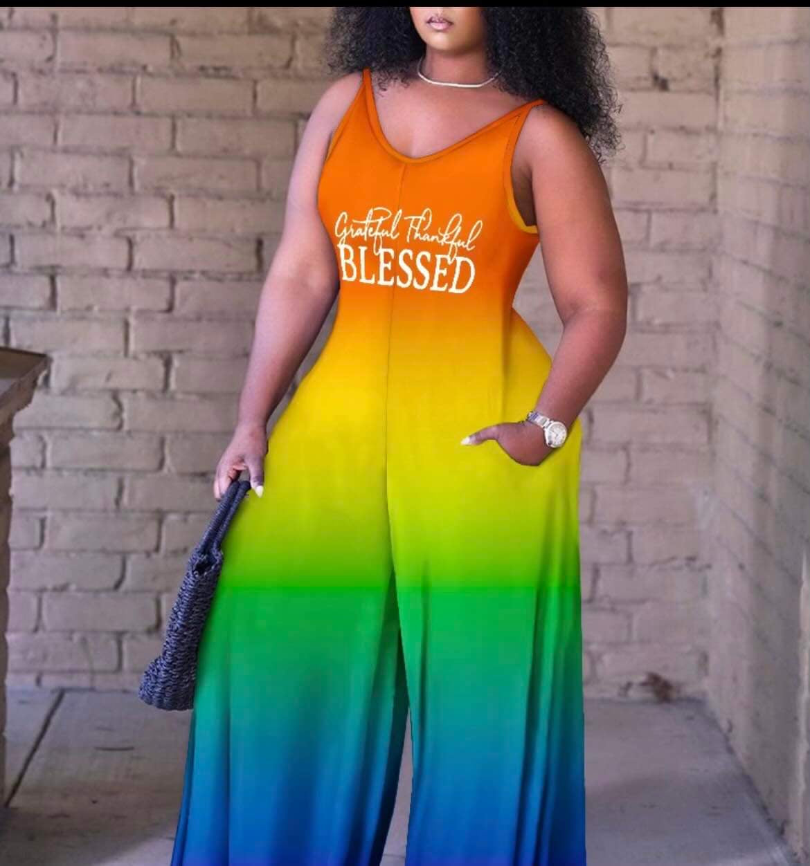 Blessed Multi-Colored Jumpsuit