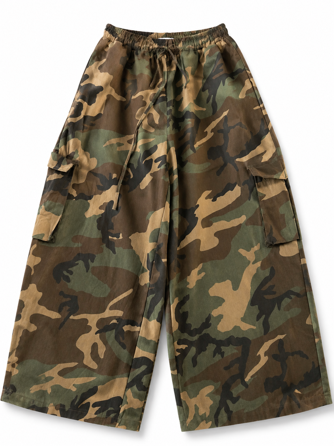 Vintage Military Camo High Waisted Pants